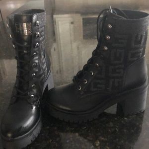Never been worn guess combat boots